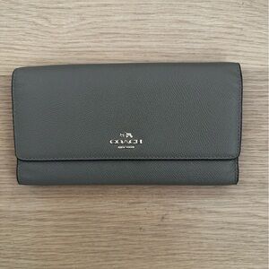 Coach Charcoal Leather Wallet